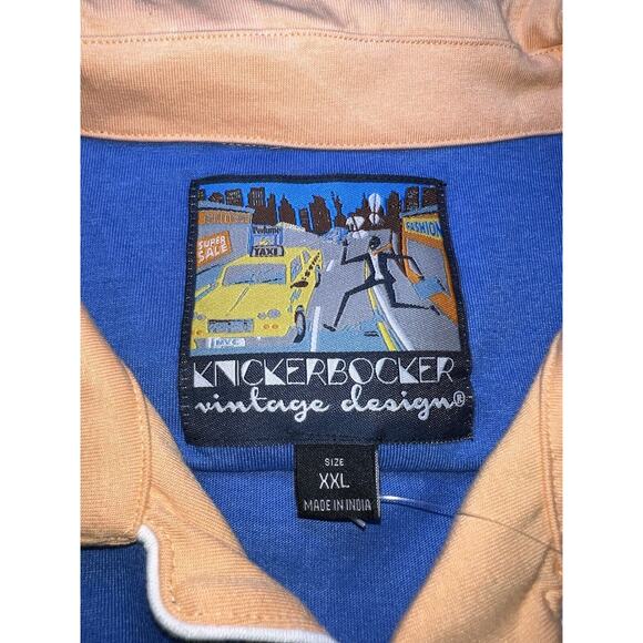 Knickerbocker Vintage Design Shirt Mens Size XXL Blue Lemon Tony Retro Button Up - Picture 6 of 16